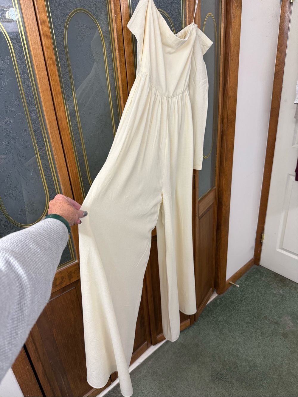 ZARA LADIES CREAM Wide-Leg Jumpsuit, BRAND NEW
